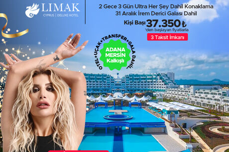 2 GECE 3 GÜN YILBAŞI KIBRIS TATİLİ / İREM DERİCİ  (LIMAK DELUXE HOTEL 5* OTEL) 